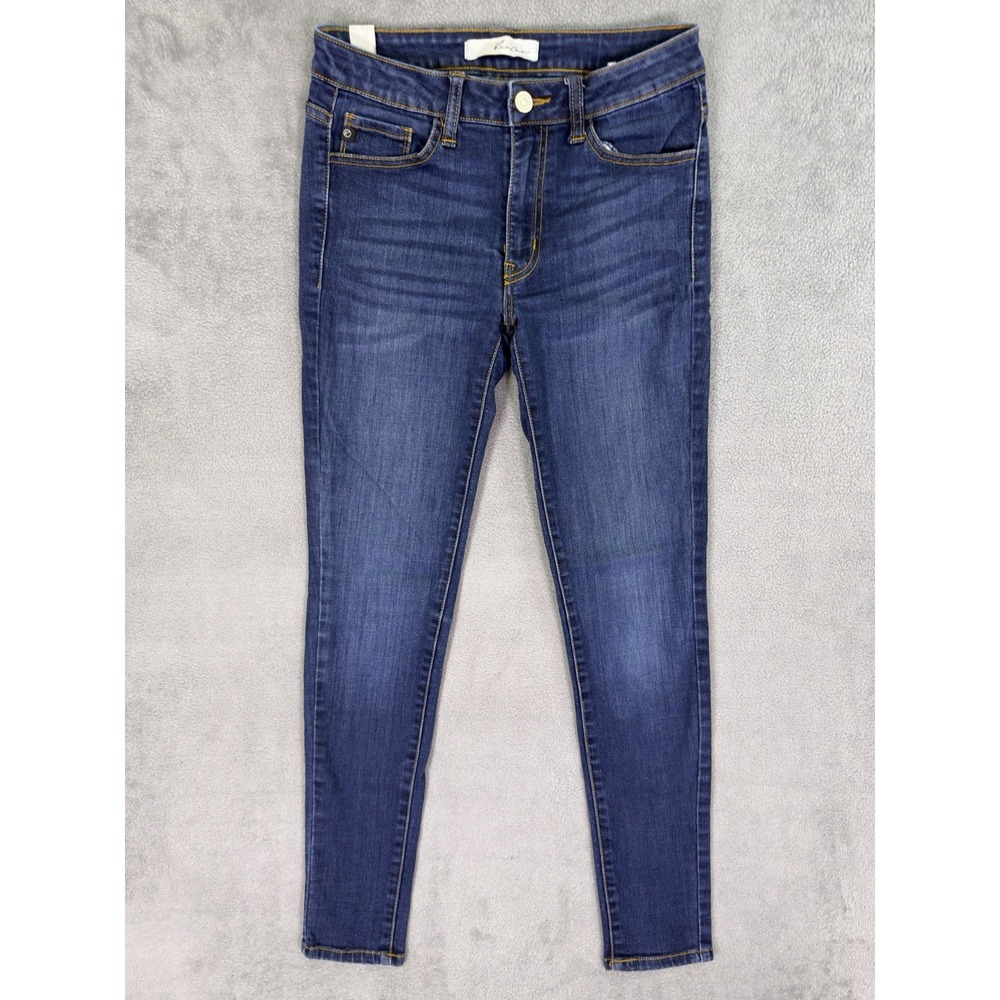 KanCan Jeans Womens 26 Blue Skinny Slim Low Rise Dark Wash Denim Stretch